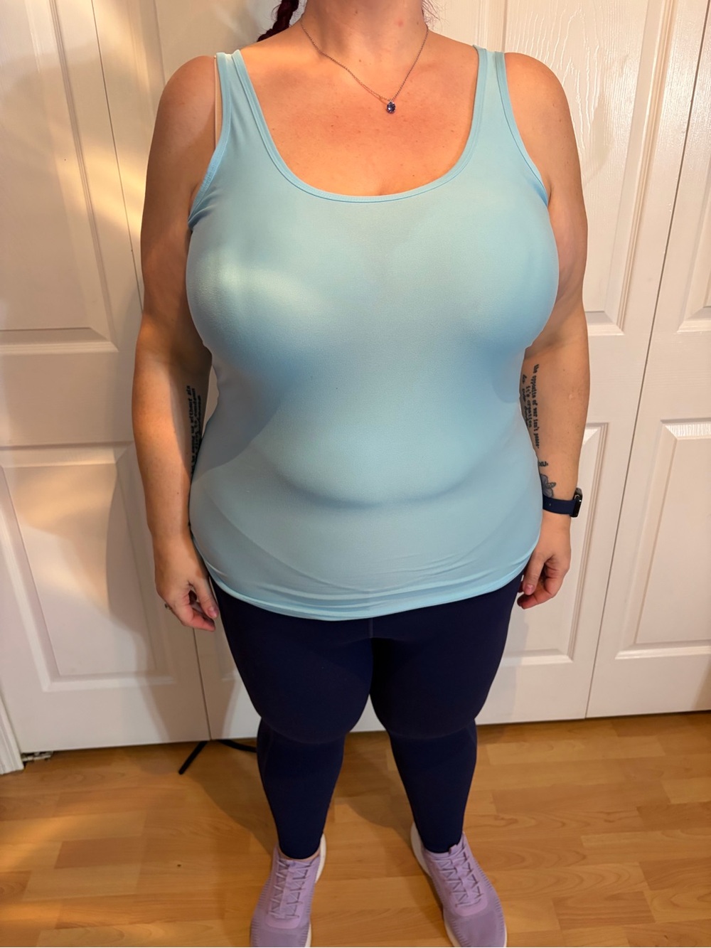 3/$15 No Boundaries Light Blue Scoop Tank